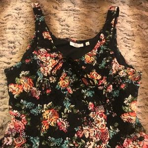 Joe B Lace Floral Print Skater Dress.